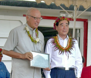 Fr Ken Hezel, Regional Superior of Micronesia, and Mr Mabuchi