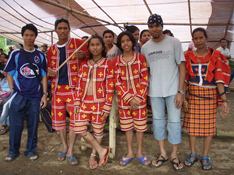 William Paul and Albino with members of the Talaandi Tribe.