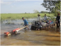 Flood-damaged road