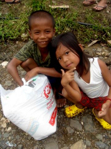 children affected by typhoon bopha