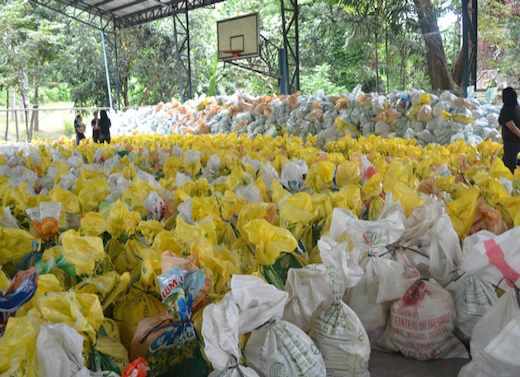 Typhoon Haiyan relief supplies packed by SLB volunteers