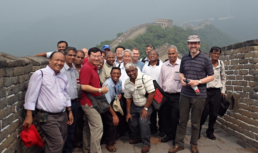 The provincials and assistant formators who participated in the 2013 China Contact Programme at the Great Wall.