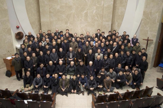 Fr General Adolfo Nicolas SJ with the Korea Jesuit Province