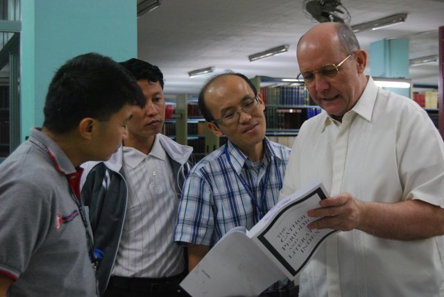 LST students consulting with a professor