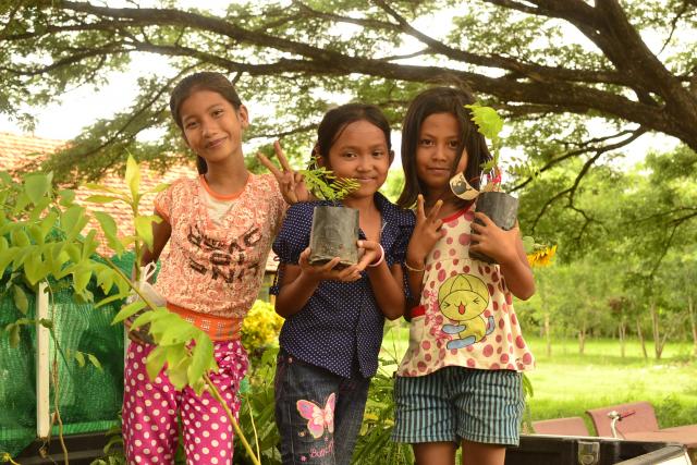 Planting with children