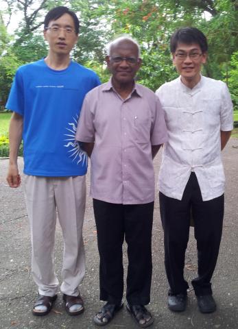 Fr Amal with John Joseph Zhang SJ and Fr Matthew Shu SJ