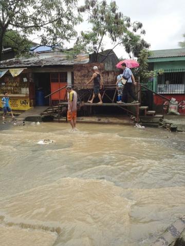 Drainage is a critical factor in Payatas: poorly-maintained waterways are often overcome by heavy rainfall.