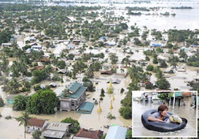 An aerial view shows the flooded area of Kalay, Sagaing Region, on August 1. Photos: AFP. The Myanmar Times