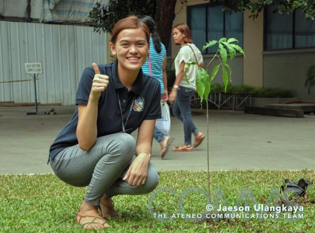 Tree planting at the Ateneo de Davao University