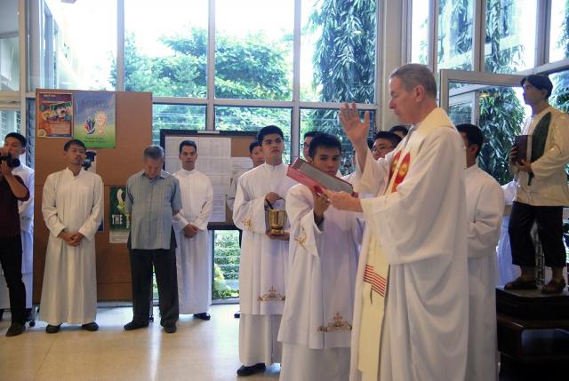 With Acting Provincial Fr Bill Abbott SJ leading the rite, an exhibit marking the occasion was opened and blessed.