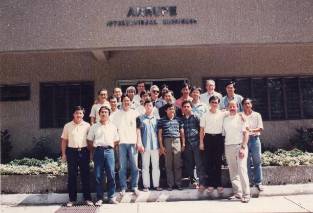 The first AIR community, which included current Philippine Jesuit Provincial Fr Antonio Moreno SJ, current Malaysia-Singapore Regional Superior Fr Colin Tan SJ, and then AIR Rector Fr William McGarry SJ