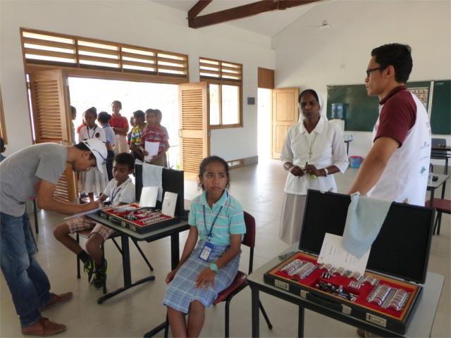 Students had their eyes checked in November by the Fred Hollows Foundation