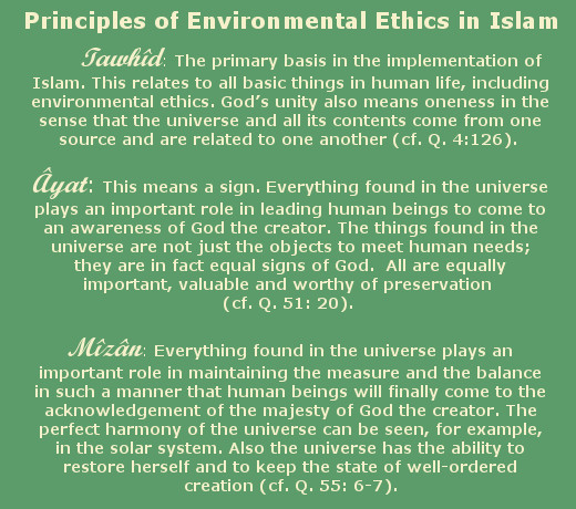 Principles of Environmental Ethics in Islam