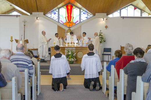 Fr Glyn's first mass