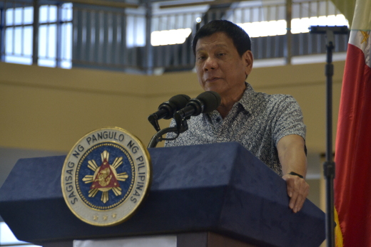 Philippine President Rodrigo Duterte speaks at the Mindanao Environmental Summit