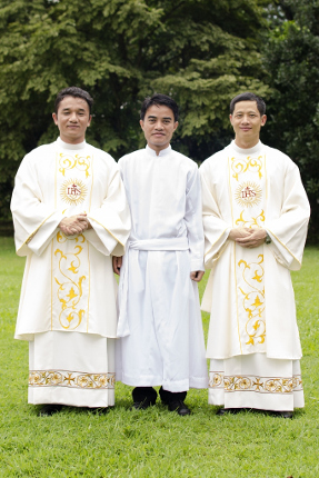 Myanmar Jesuit priests Fr Titus Tin Maung, Fr Wilbert Mireh and Fr Joseph Aik Mung