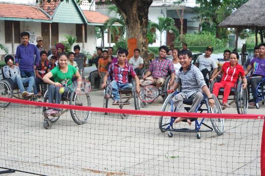 Wheelchair tennis at Banteay Prieb