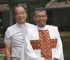 Fr Gabriel Je with Parwoto Fortunatus