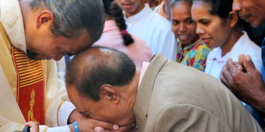 Jesuits in Timor-Leste celebrate the ordination of a new priest