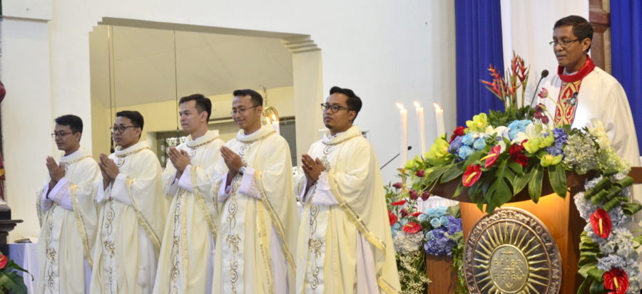 Blessing of new priests in Indonesia