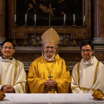 Three Vietnamese Jesuits ordained deacons, two in Rome, one in Thủ Đức city